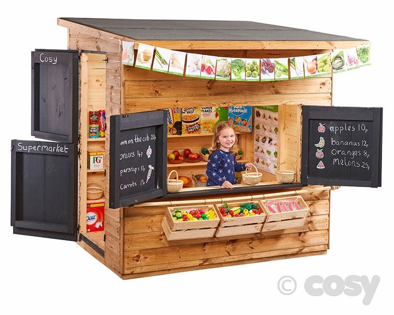 Early Years Wooden Outdoor Role Play Supermarket Store