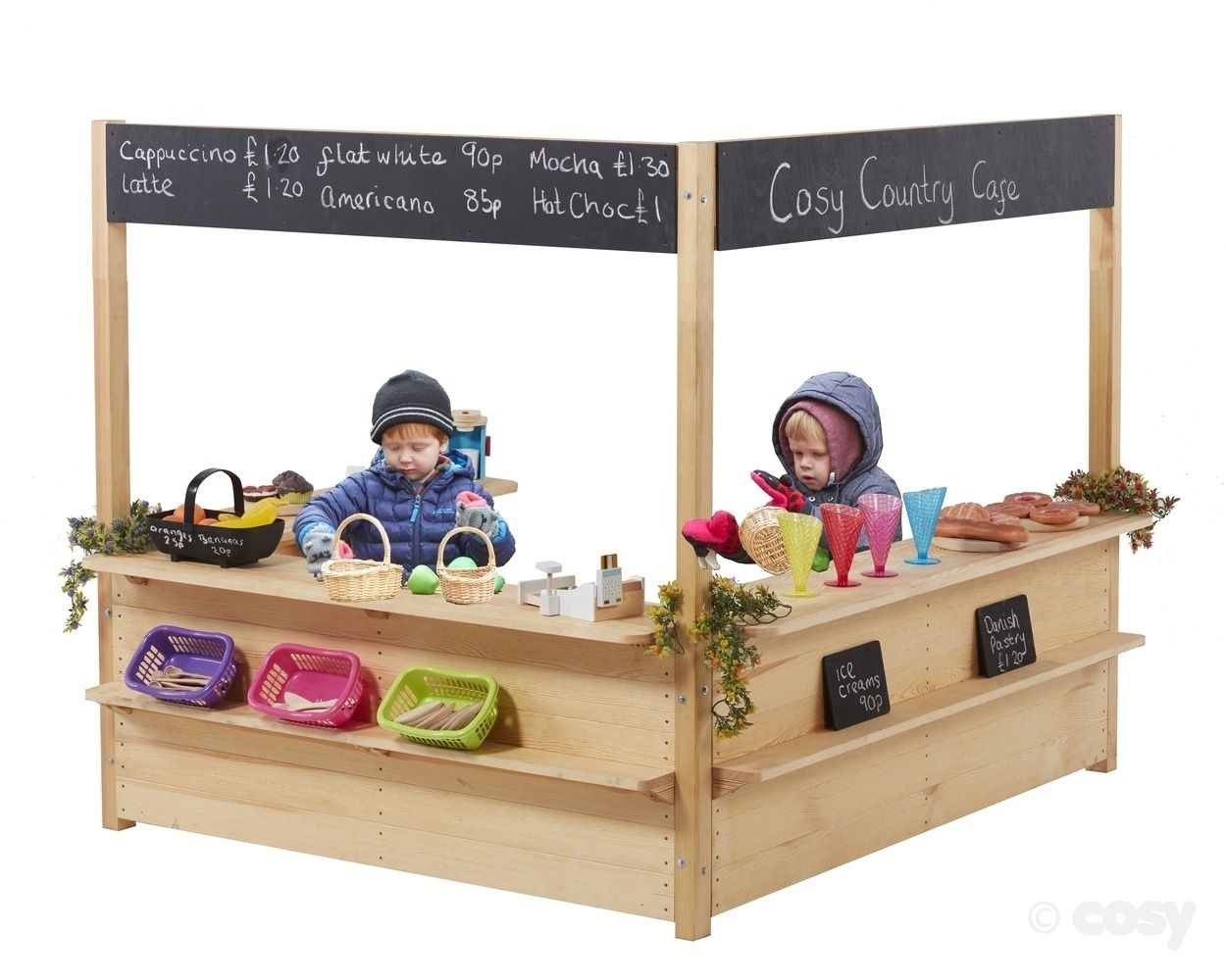 Early Years  Wooden Open Ended Market Stall Role Play Area