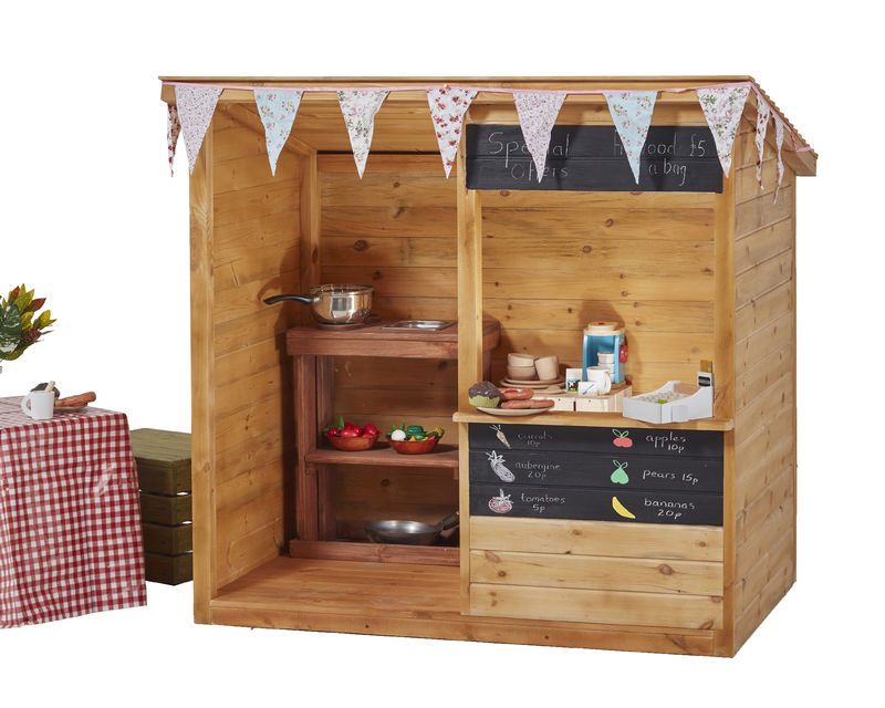 Early Years Wooden Outdoor Playground Shed - Role Play Shop