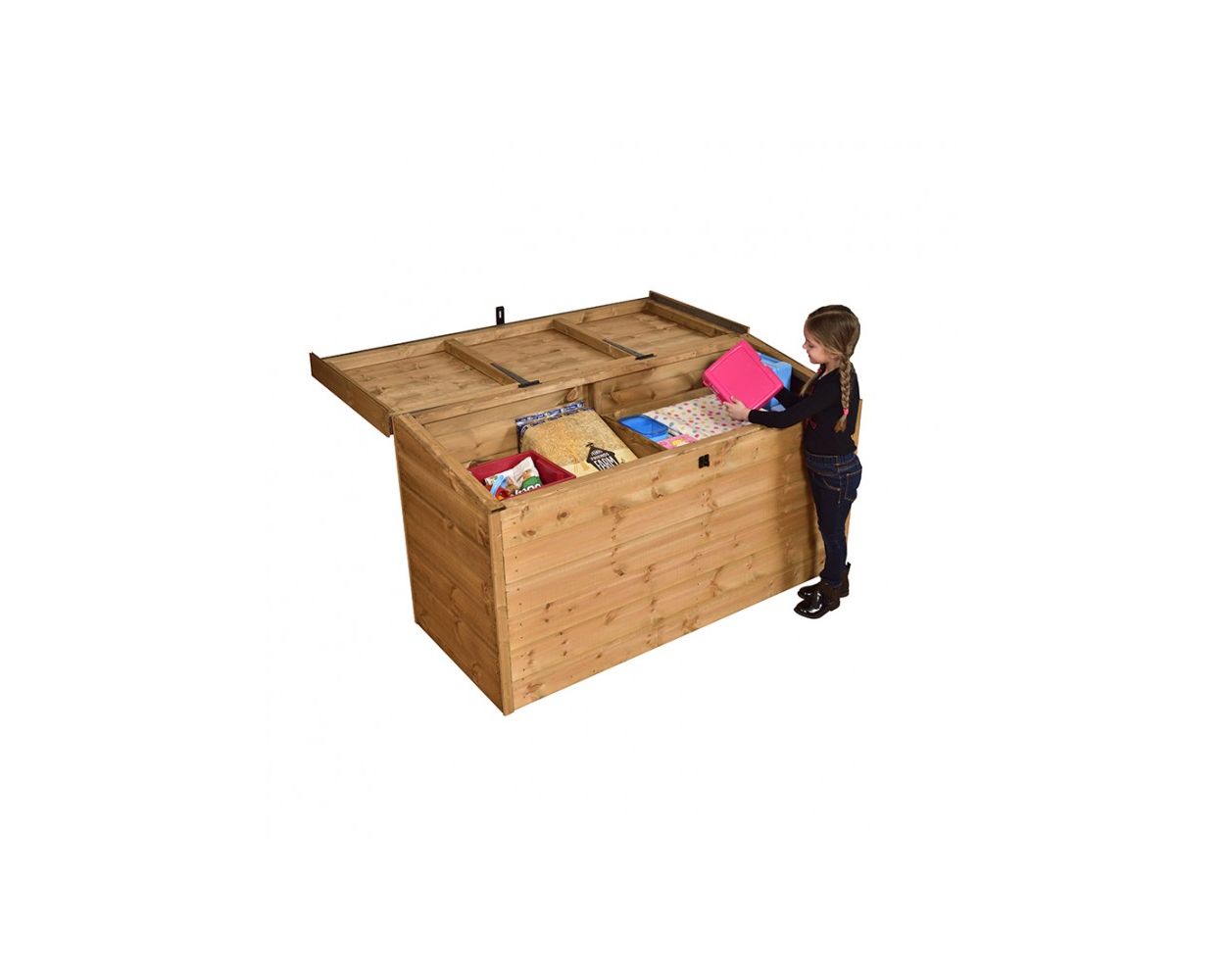 Children S Wooden Outdoor Storage Chest, Outdoor Wooden Storage Chest Uk