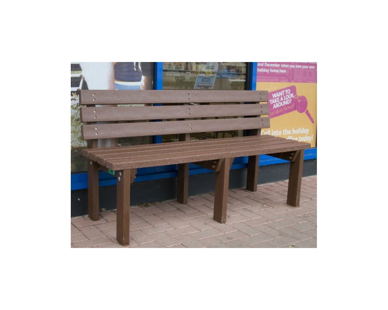 Outdoor Recycled Plastic Reston 3, Recycled Plastic Outdoor Storage Bench
