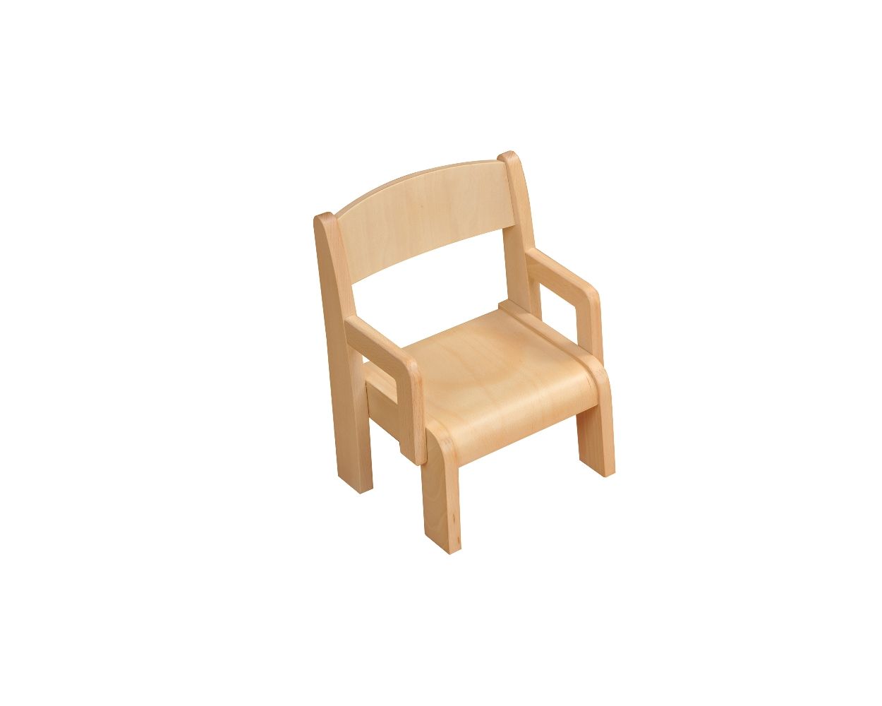 Toddler Wooden Classroom Chair, Toddler Wooden Chair With Arms