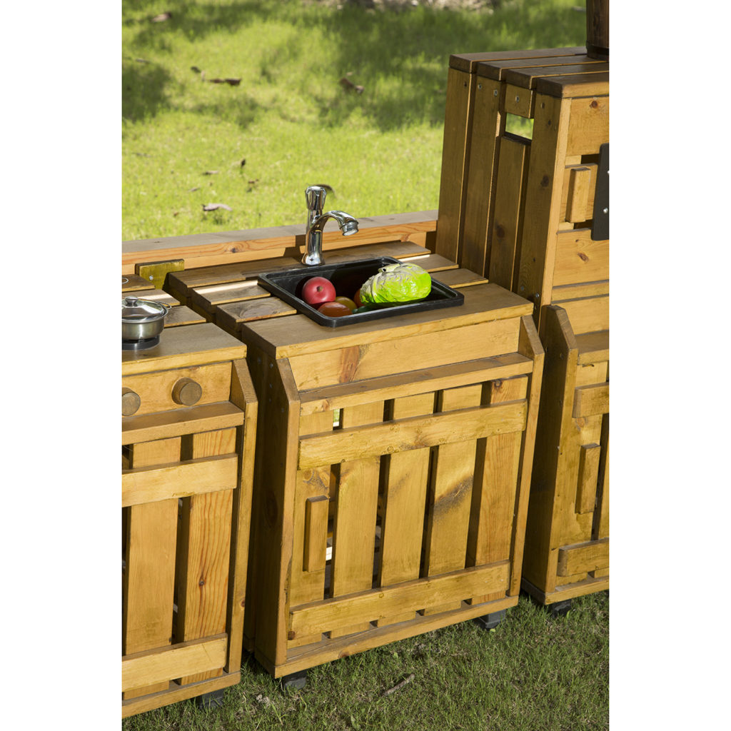 Early Years Outdoor Pinewood Messy Play Kitchen Sink
