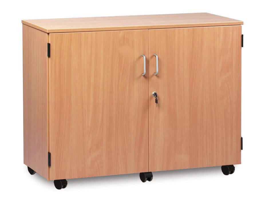 Classroom Stock Cupboard with 2 Adjustable Shelves and Castors