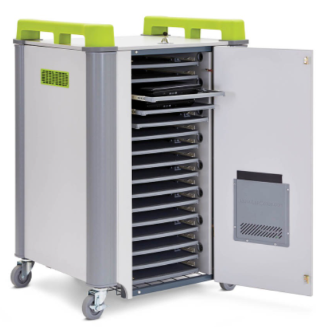 LapCabby 16H Laptop Storage and Charging Trolley - Lime